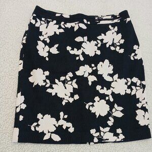 Navy and White Pencil Skirt - size 12